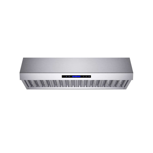 Forno Palazzo 48" Wall Mounted Range Hood Stainless Steel Heavy-Duty Baffle Filters & Remote Control FORNO