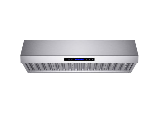 Forno Palazzo 48" Wall Mounted Range Hood Stainless Steel Heavy-Duty Baffle Filters & Remote Control FORNO