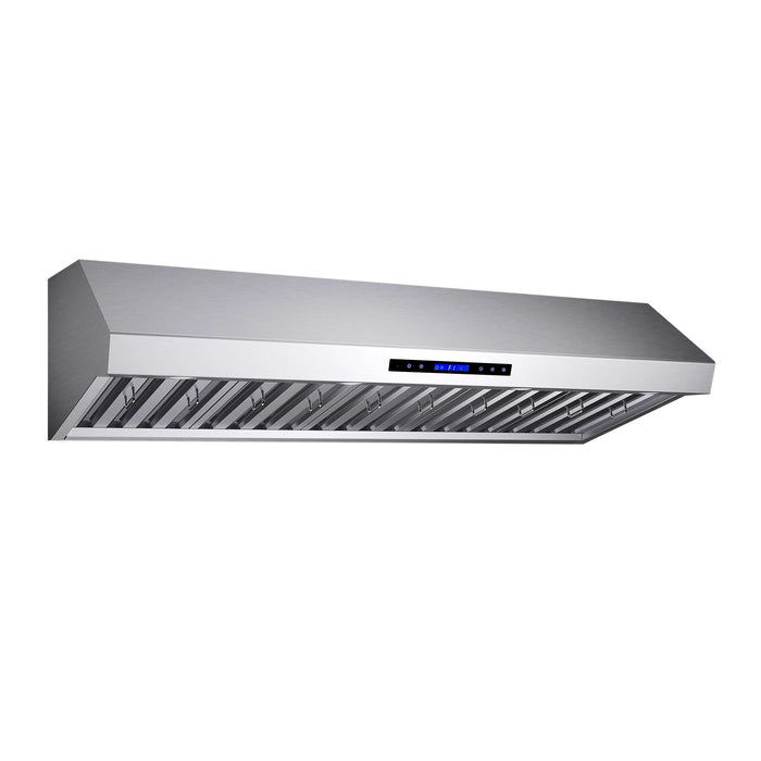 Forno Palazzo 60" Wall Mounted Range Hood Stainless Steel Heavy-Duty Baffle Filters & Remote Control FORNO