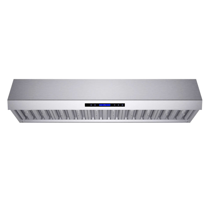 Forno Palazzo 60" Wall Mounted Range Hood Stainless Steel Heavy-Duty Baffle Filters & Remote Control FORNO
