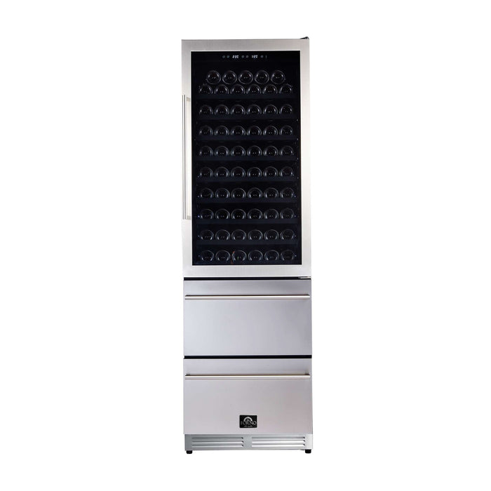 Forno Azienda 24" Dual-Zone Wine Cooler, 108-Bottle Capacity, 2 Refrigerated Drawers FORNO