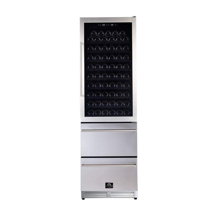 Forno Azienda 24" Dual-Zone Wine Cooler, 108-Bottle Capacity, 2 Refrigerated Drawers FORNO