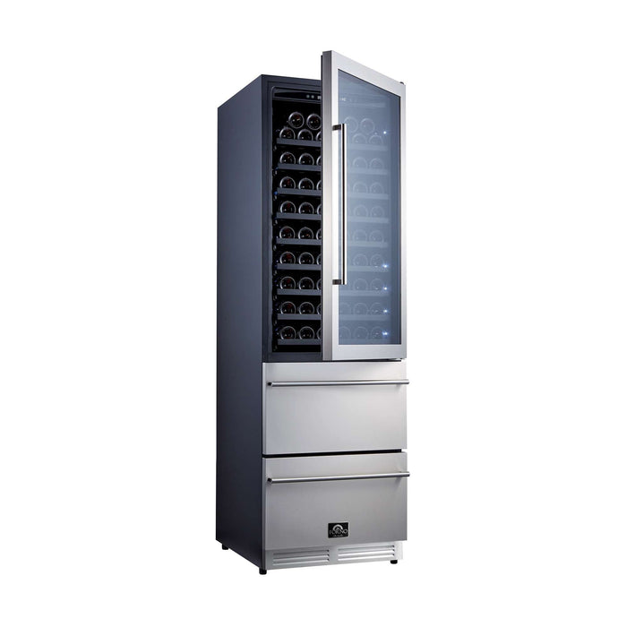 Forno Azienda 24" Dual-Zone Wine Cooler, 108-Bottle Capacity, 2 Refrigerated Drawers FORNO