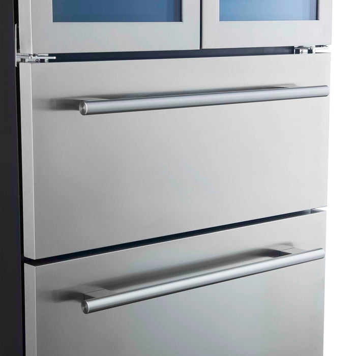 Forno Campania 32" Wine Cooler Stainless Steel, Dual Wine Zones, 2 Beverage Drawers, 17.7 cu.ft. FORNO
