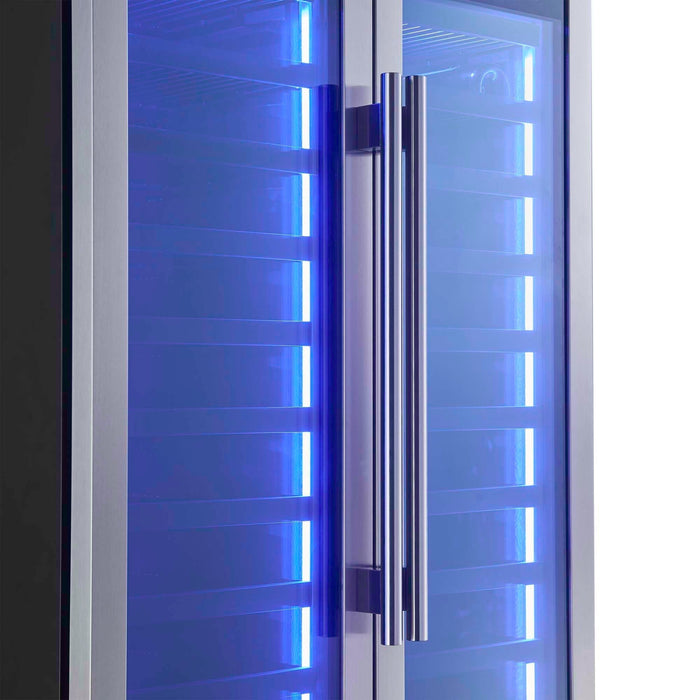 Forno Campania 32" Wine Cooler Stainless Steel, Dual Wine Zones, 2 Beverage Drawers, 17.7 cu.ft. FORNO