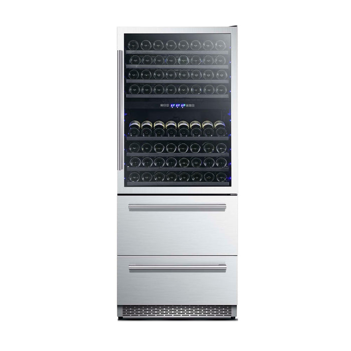 Forno Capraia 30" Dual-Zone Wine Cooler, 144-Bottle Capacity, 2 Refrigerated Drawers FORNO