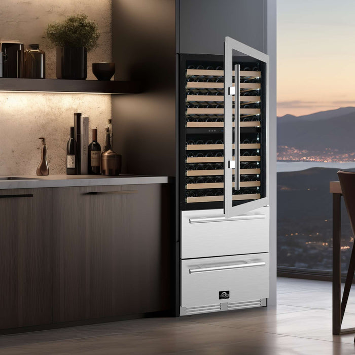 Forno Celano 30" Dual Zone Wine Cellar & Beverage Cooler, 21.3 cu.ft. FORNO