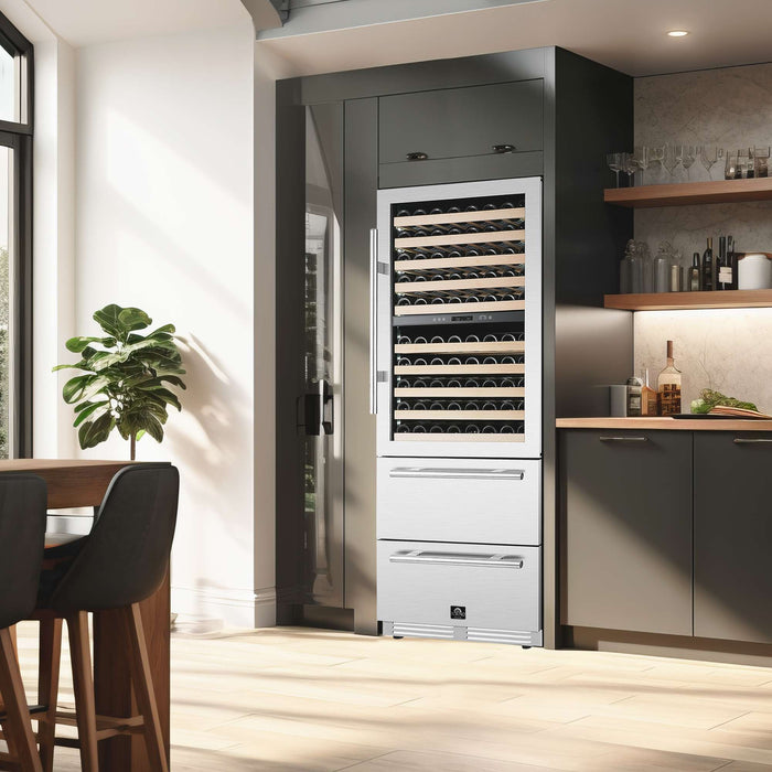 Forno Celano 30" Dual Zone Wine Cellar & Beverage Cooler, 21.3 cu.ft. FORNO