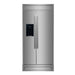 Forno Salerno 36" Built-in Stainless-Steel Refrigerator 20 cu. ft with Modern Decorative Grill - 40" Wide FORNO