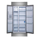 Forno Salerno 36" Built-in Stainless-Steel Refrigerator 20 cu. ft with Modern Decorative Grill - 40" Wide FORNO