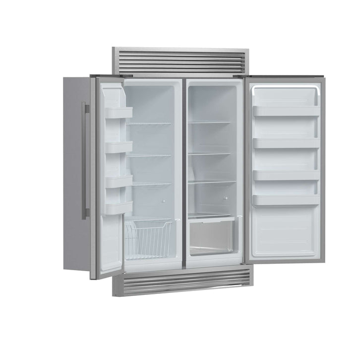 Forno Rizzuto 2-Piece 56-Inch Convertible Refrigerator/Freezer Set, 27.6 cu.ft. with Decorative Grill - 60-Inch Wide FORNO
