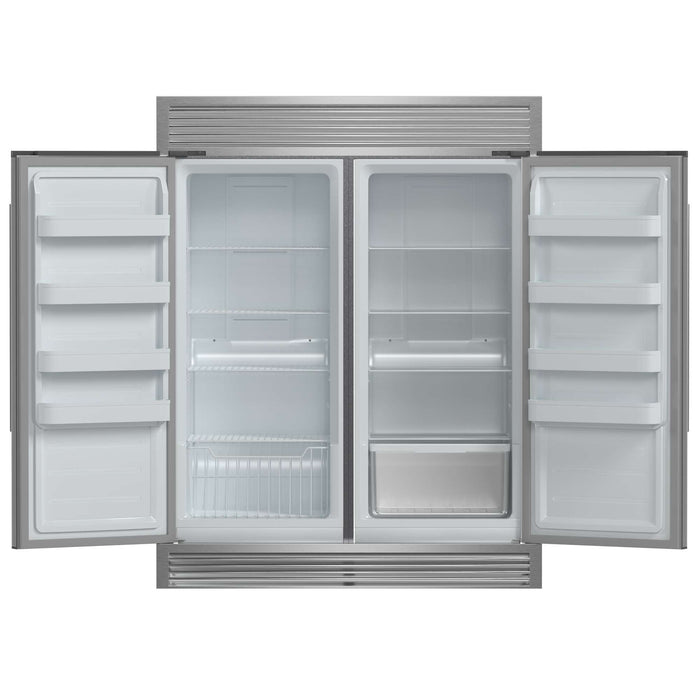 Forno Rizzuto 2-Piece 56-Inch Convertible Refrigerator/Freezer Set, 27.6 cu.ft. with Decorative Grill - 60-Inch Wide FORNO