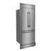 Forno Gallipoli 30" French Door Refrigerator, 17.5 cu.ft. Capacity & Modern Decorative Grill - 34" Wide FORNO