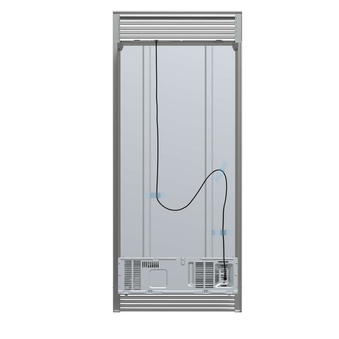 Forno Salerno 33" Built-in Stainless Steel Refrigerator 15.6 cu. ft - With Decorative Grill - 37" Wide FORNO
