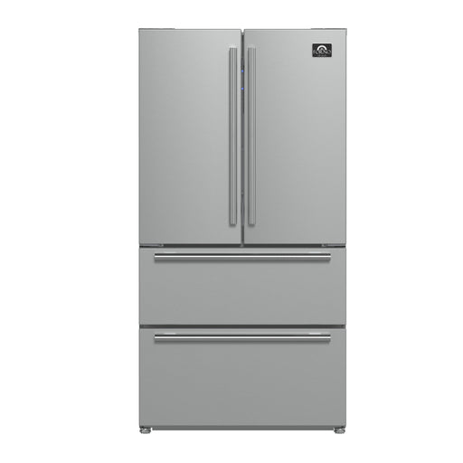 Forno Moena 36" French Door 19.2 cu. ft Stainless Steel Refrigerator with Factory Installed Ice-maker FORNO