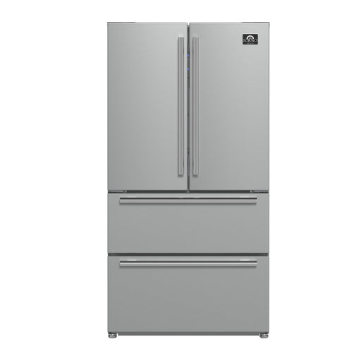 Forno Alta Moena 36" French Door Refrigerator, 19.2 Cu.Ft., Counter Depth, Ice Maker FORNO