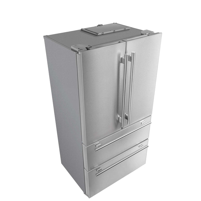 Forno Alta Moena 36" French Door Refrigerator, 19.2 Cu.Ft., Counter Depth, Ice Maker FORNO