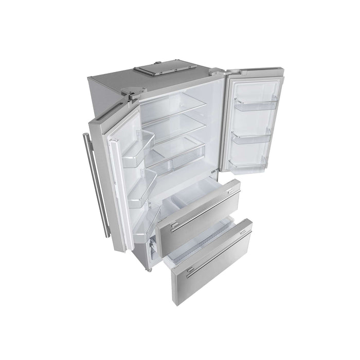 Forno Alta Moena 36" French Door Refrigerator, 19.2 Cu.Ft., Counter Depth, Ice Maker FORNO
