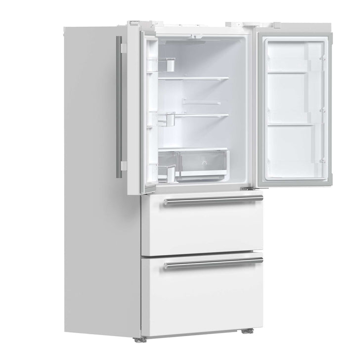 Forno Moena Espresso 36" French Door Refrigerator in White, 19.2 cu. ft FORNO