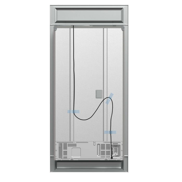 Forno Moena 36" French Door 19.2 cu. ft Stainless Steel Refrigerator, with Modern Decorative Grill - 40" Wide FORNO
