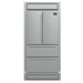 Forno Moena 36" French Door 19.2 cu. ft Stainless Steel Refrigerator, with Modern Decorative Grill - 40" Wide FORNO