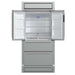 Forno Moena 36" French Door 19.2 cu. ft Stainless Steel Refrigerator, with Modern Decorative Grill - 40" Wide FORNO