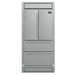 Forno Moena 36" French Door 19.2 cu. ft Stainless Steel Refrigerator, with Modern Decorative Grill - 40" Wide FORNO