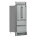 Forno Moena 36" French Door 19.2 cu. ft Stainless Steel Refrigerator, with Decorative Grill - 40" Wide FORNO