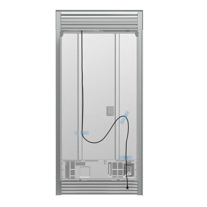 Forno Moena 36" French Door 19.2 cu. ft Stainless Steel Refrigerator, with Decorative Grill - 40" Wide FORNO