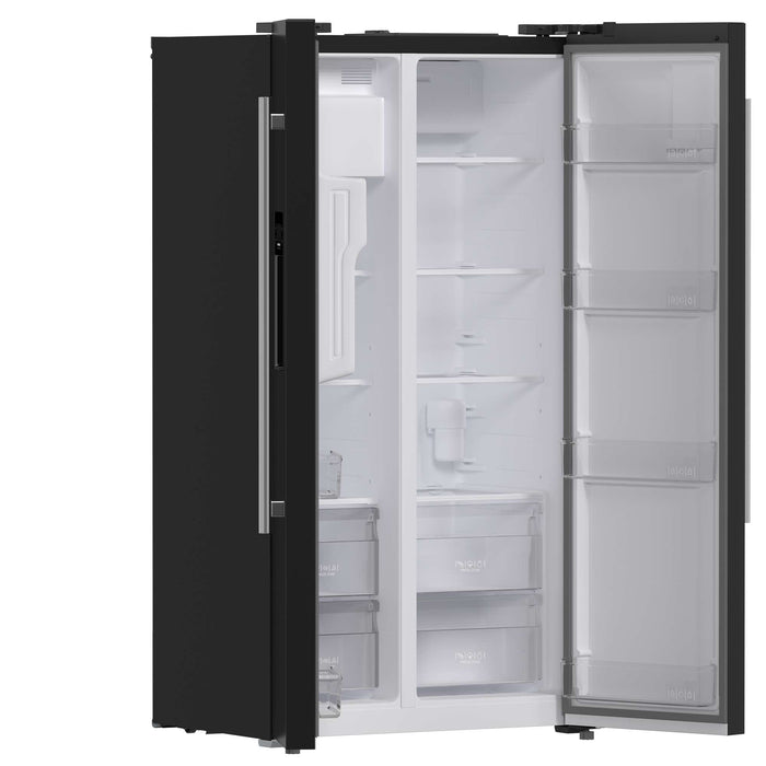 Forno Salerno Espresso 36" Side-by-Side Black Refrigerator 20 cu. ft FORNO