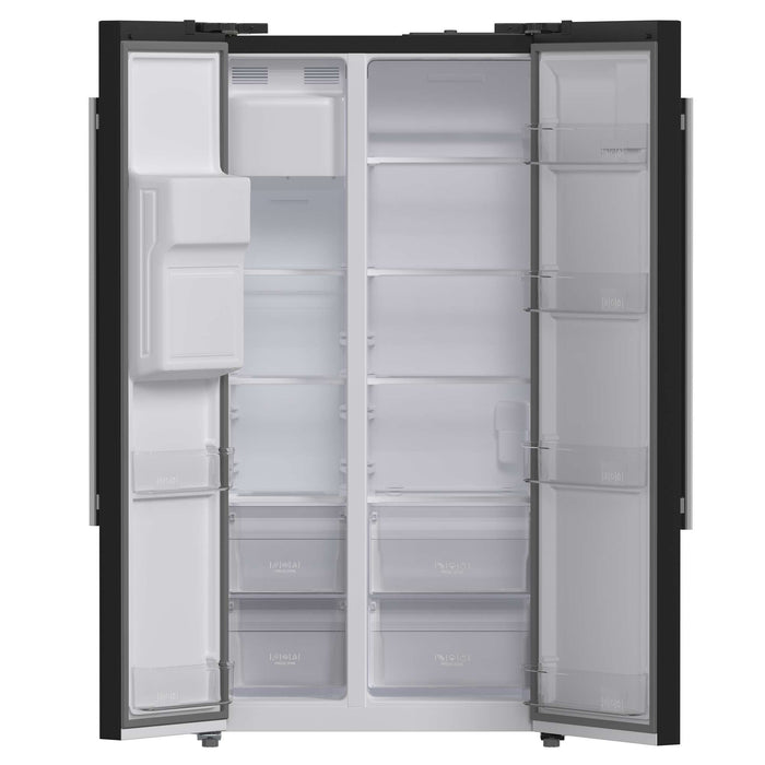 Forno Salerno Espresso 36" Side-by-Side Black Refrigerator 20 cu. ft FORNO