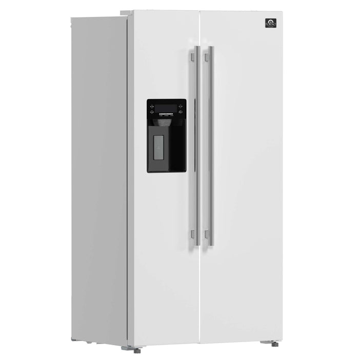 Forno Salerno Espresso 36" Side-by-Side White Refrigerator 20 cu.ft FORNO