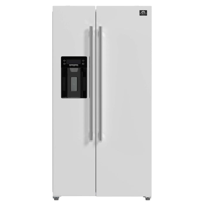 Forno Salerno Espresso 36" Side-by-Side White Refrigerator 20 cu.ft FORNO