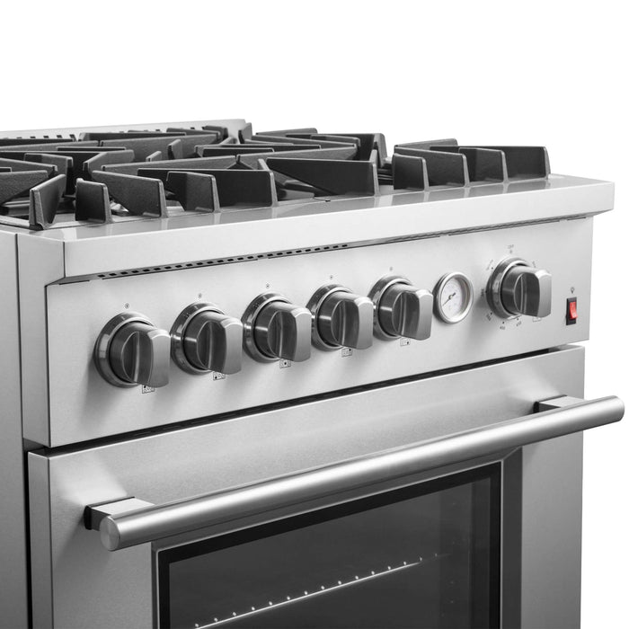 Giovanni 30-inch Gas Range Stainless Steel, 5 Burners 67,000 BTU, 4.32 cu.ft. Convection Oven FORNO