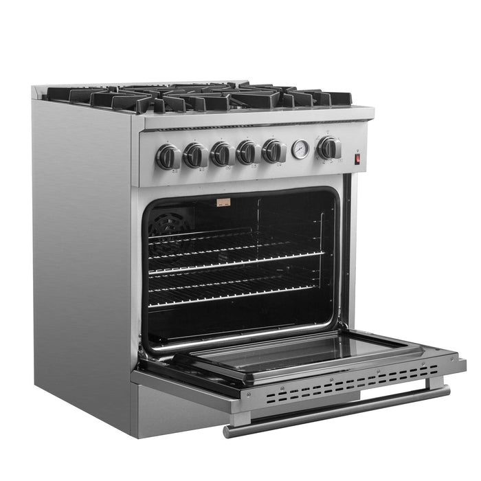 Giovanni 30-inch Gas Range Stainless Steel, 5 Burners 67,000 BTU, 4.32 cu.ft. Convection Oven FORNO