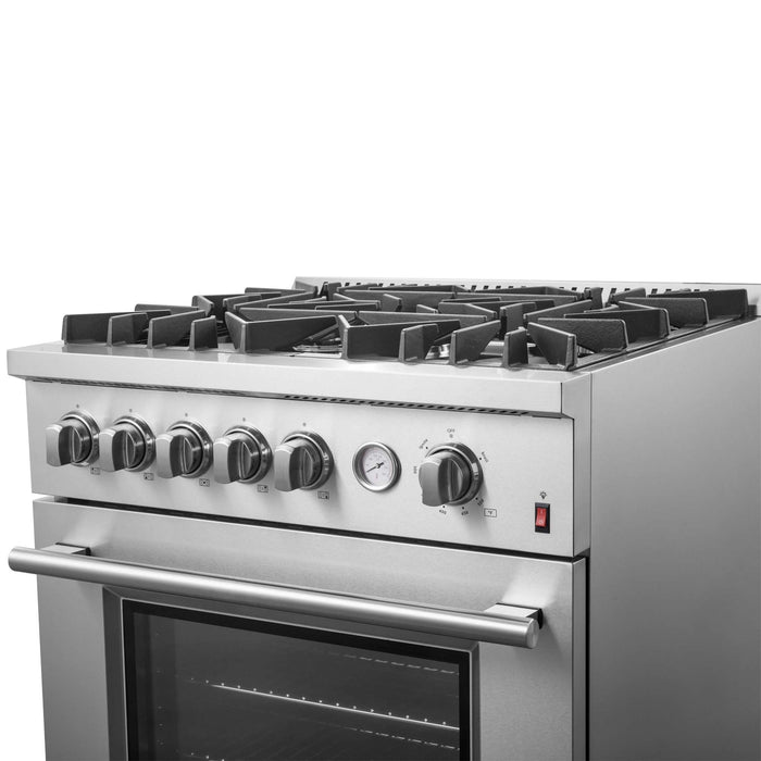 Giovanni 30-inch Gas Range Stainless Steel, 5 Burners 67,000 BTU, 4.32 cu.ft. Convection Oven FORNO