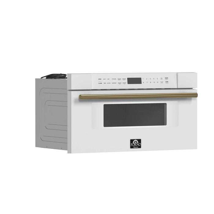 Capoliveri Espresso White 30 Inch 1000 Watts Microwave Drawer 1.2 cu.ft. FORNO
