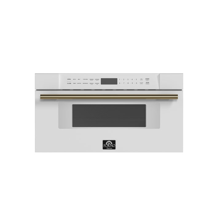 Capoliveri Espresso White 30 Inch 1000 Watts Microwave Drawer 1.2 cu.ft. FORNO