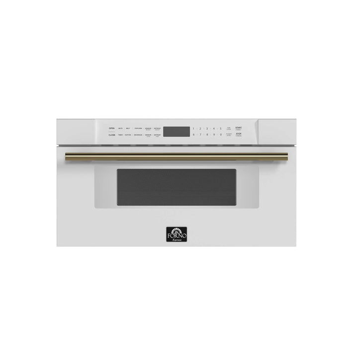 Capoliveri Espresso White 30 Inch 1000 Watts Microwave Drawer 1.2 cu.ft. FORNO
