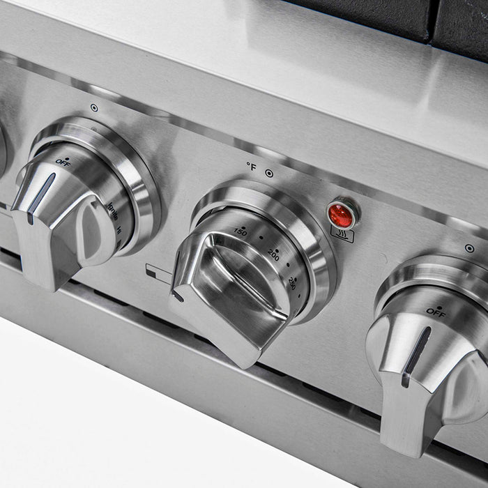 Forno Capriasca 36" Gas Range, 6 Brass Burners, 120,000 BTU, 5.36 cu.ft. Oven FORNO