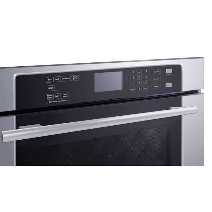 Villarosa 30" Electric Wall Oven, 5.0 cu.ft., Stainless Steel, Air-fry, Glass Touch Controls, Auto Cooking & Steam Cleaning FORNO