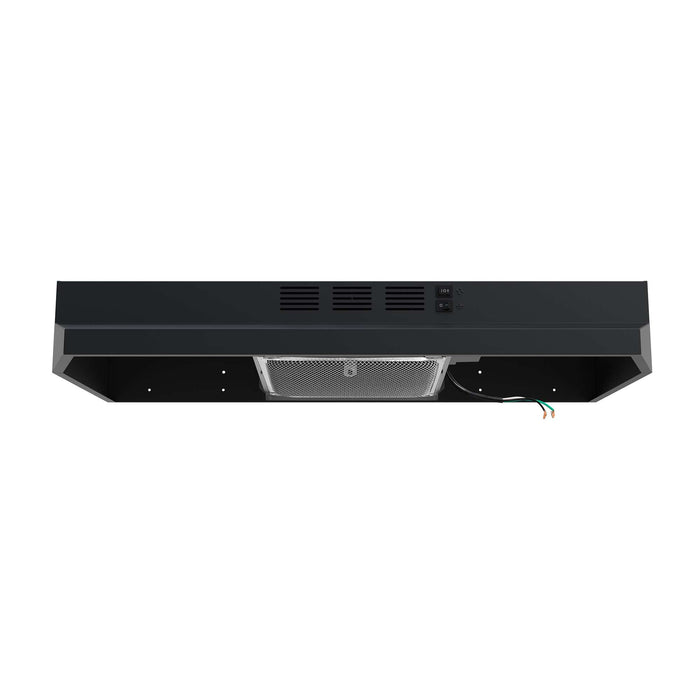 Forno Cappa 30" Under Cabinet Range Hood in Black, 200 CFM, Convertible FORNO