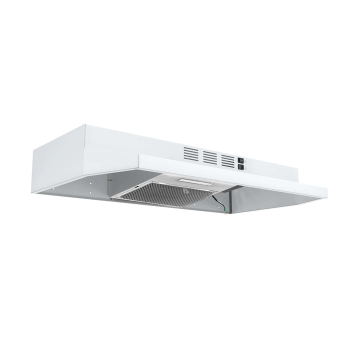 Forno Cappa 30" Under Cabinet Range Hood in White, 200 CFM, Convertible FORNO