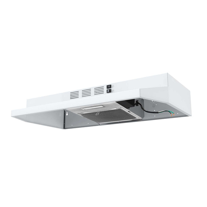 Forno Cappa 30" Under Cabinet Range Hood in White, 200 CFM, Convertible FORNO