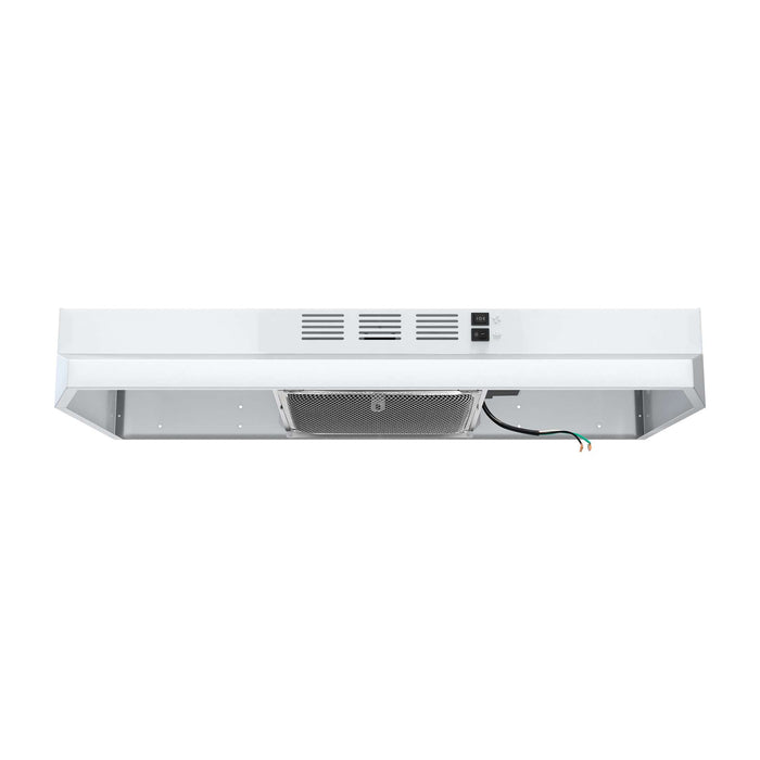 Forno Cappa 30" Under Cabinet Range Hood in White, 200 CFM, Convertible FORNO