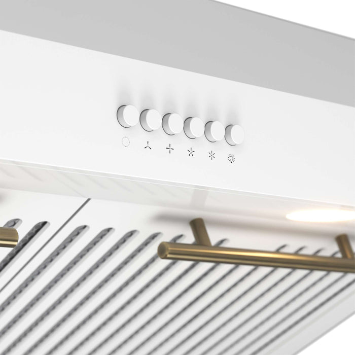 Forno Bari Espresso 30" Under Cabinet Range Hood in White FORNO
