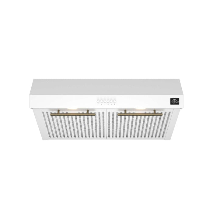Forno Bari Espresso 30" Under Cabinet Range Hood in White FORNO