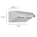 Forno Bari Espresso 30" Under Cabinet Range Hood in White FORNO