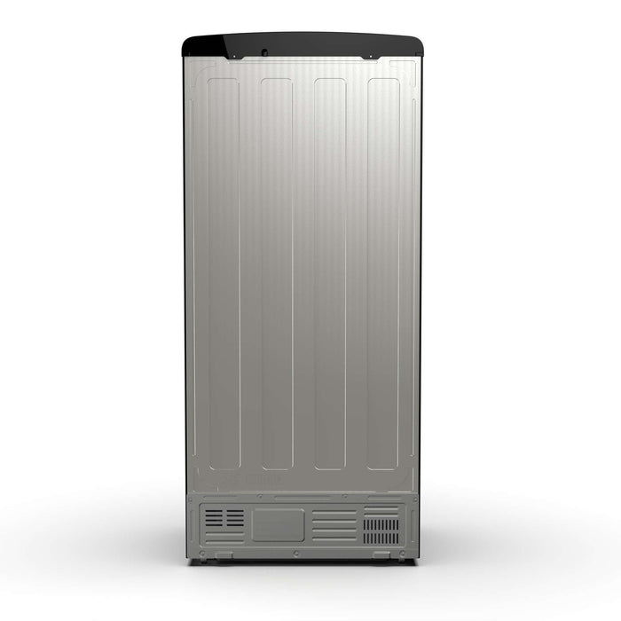 Forno Luigi 18 cu.ft. French Door Refrigerator Black, Antique Brass Handles FORNO