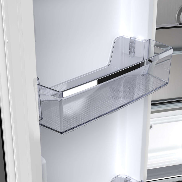 Forno Luigi 18 cu.ft. French Door Refrigerator Black, Antique Brass Handles FORNO
